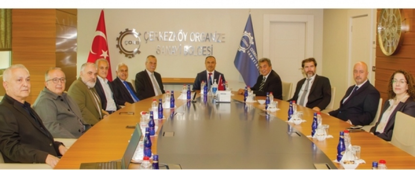 Tekirdağ Valisi Recep Soytürk ve Çerkezköy Kaymakamı Nazmi Günlü ÇOSB’yi ziyaret etti